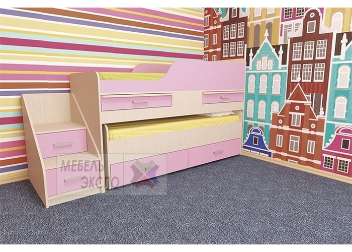 картинка Кровать Лёсики 2-х ярусная от магазина мебельэкспо