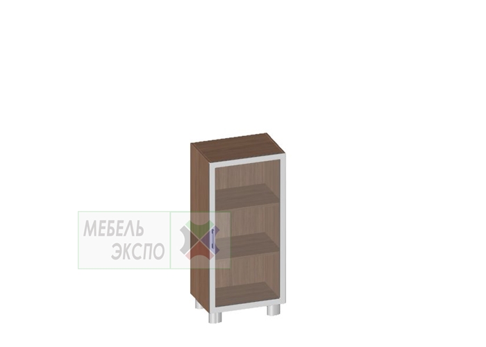 картинка Шкаф узкий средний со стеклом в алюм. рамке (без топа) от магазина мебельэкспо