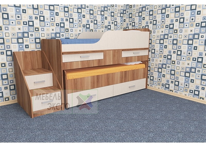 картинка Кровать Лёсики 2-х ярусная от магазина мебельэкспо